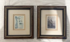 2 Pictures of Females in Wooden Gold Effect Frames by Manuscript Ltd Series 908