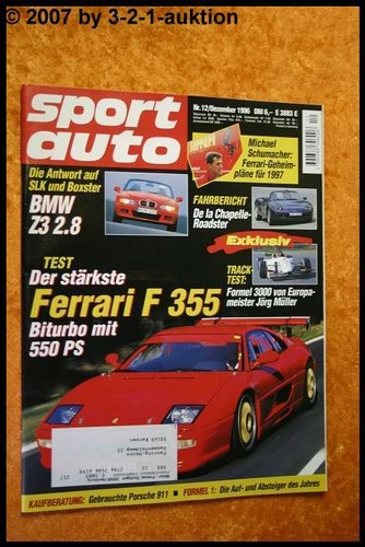 Sport auto ferrari 355 - auto, 12/96
