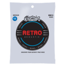 Martin MM13 13-56 Medium Retro Monel Acoustic Guitar Strings 1-3 Packs