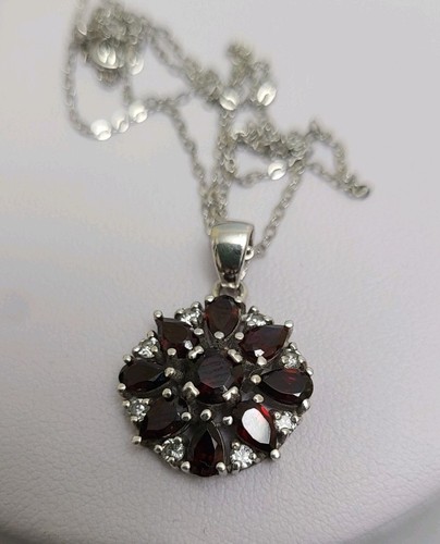 Natural garnet pendant - natural,
