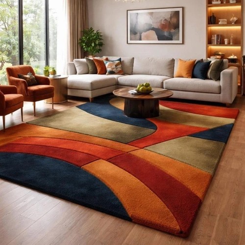Hand tufted wool rug - hand-tufted, 8x10