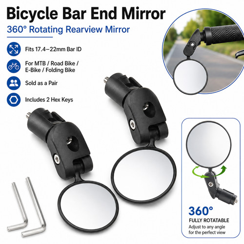 Bike mirror handlebar rearview - mirror,