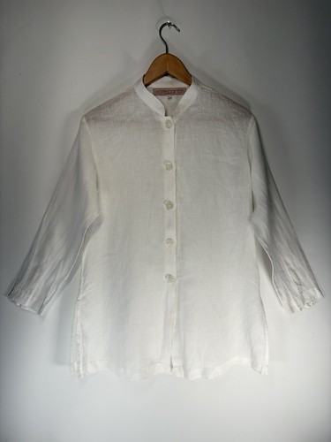 Kate barton white linen nehru - barton,
