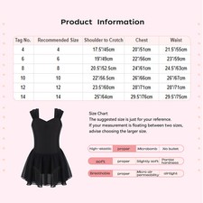 Kids Girls Dancewear Competition Leotards School Dress Modern Dresses Skating