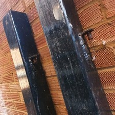 2 x Steel Gate Posts Painted Black 74.5" High 100mm x 100mm COLLECT NW9