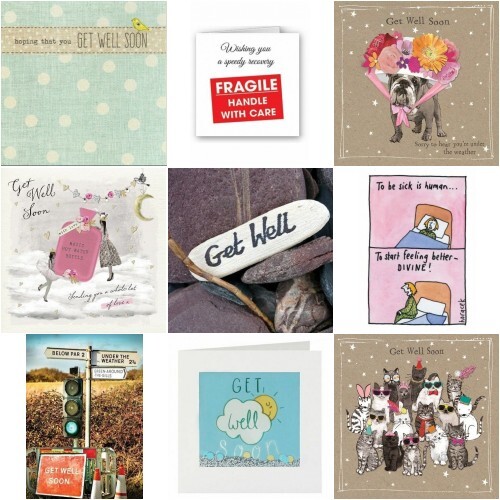 Get well soon - card, cute
