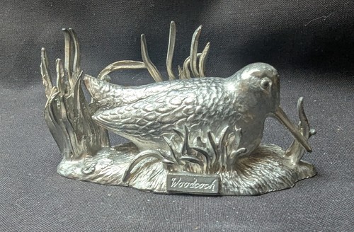 Pewter bird figurine - pewter,