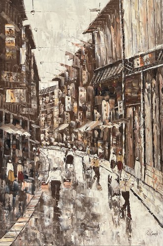 Original oil painting hong - original,