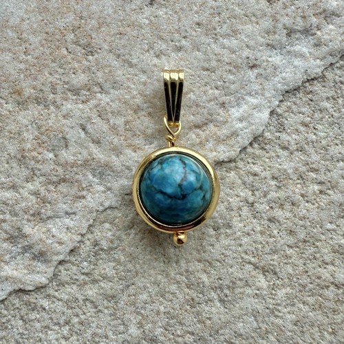 Gold plated turquoise gemstone - plated,