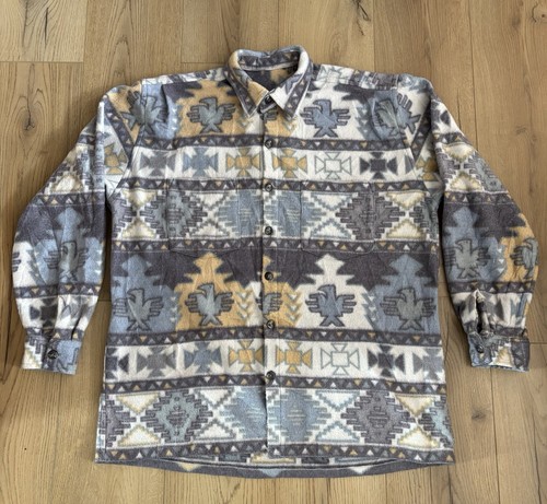 Vintage aztec fleece shirt - vintage,