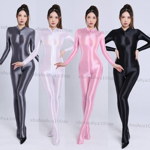 Womens shiny glossy bodysuit - glossy,