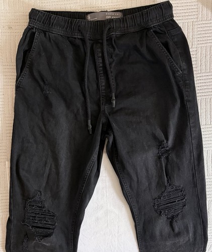Denim men black ripped - men's,