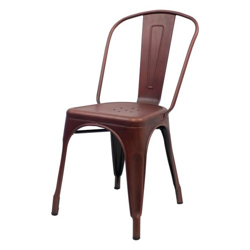 Tolix style side chair - style, copper