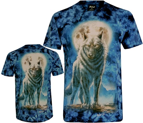 Wolf tie dye shirt lone - wolf,