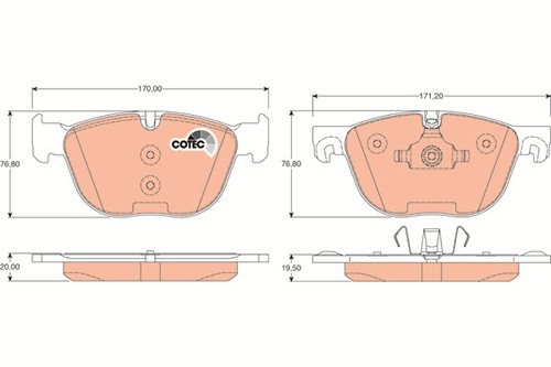 Brake pad set disc - brake,