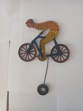 Rare Antique Early 1900s Gilbert Bicycle Racer Balance Tin Toy "MOTORCYCLE MIKE"