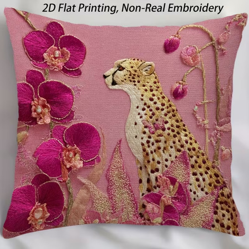 Exuberant pink floral - pink, cheetah