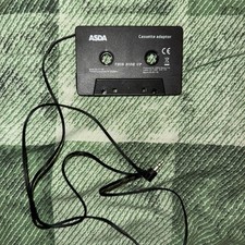 ASDA Car Casette Tape MP3 MP4 Player CD iPod iPhone 3.5mm AUX Audio Adapter 