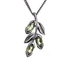 Peridot Necklace Sterling