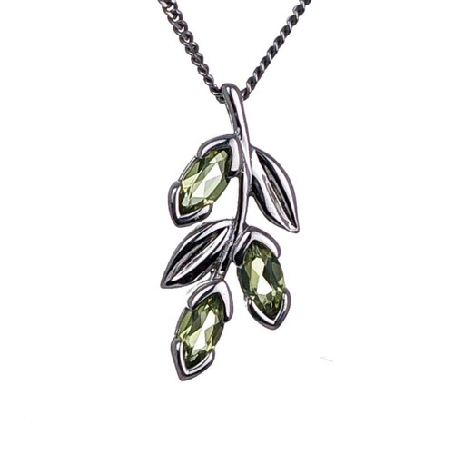 Peridot necklace sterling - peridot,