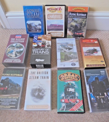 Steam train railway vhs videos - vhs,