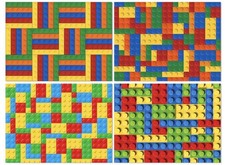 lego wrapping paper4sheets
