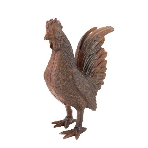 23cm cast iron cockerel garden - iron,