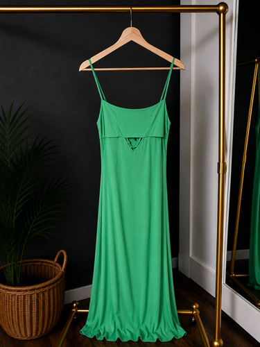 Zara green cut out - maxi, summer