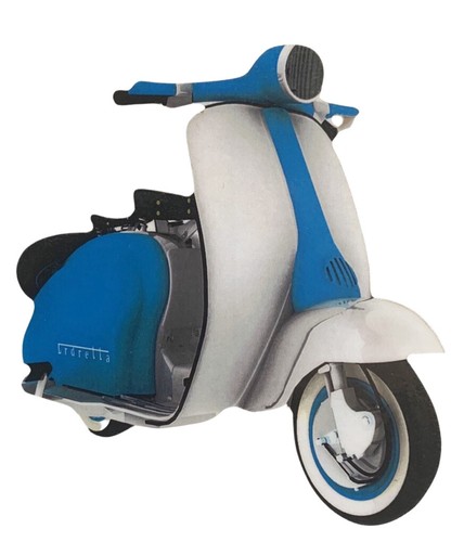 Blue scooter plaque - scooter,