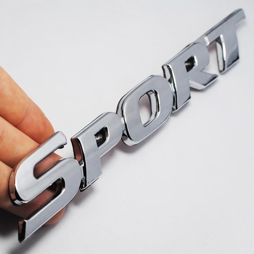 Silver sport logo sticker - silver,