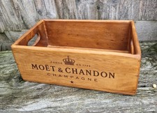 26cm Moet Chandon Champagne Wooden Boxes With Handles Vintage Style New