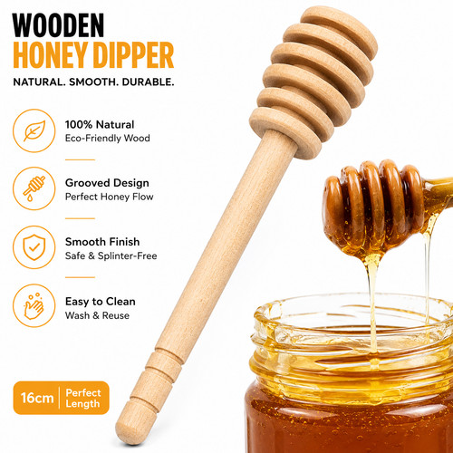 2pcs wooden driper 16cm - wooden,