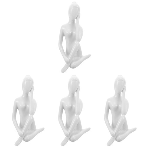 Compact ceramic yoga figurines - yoga,