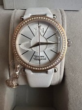 Vivienne Westwood Orb Pastelle Women's Quartz Watch Silver Dial, Leather Strap