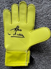 John Lukic Leeds United Arsenal legend goalkeeper signed glove COA Uhlsport