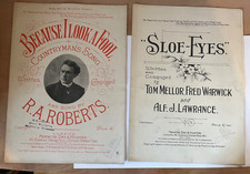 old piano sheet music set of 8