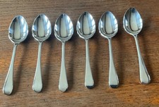 6 Vintage Sanders & Blackband Silver Plated Old English Pattern Teaspoons 13cm
