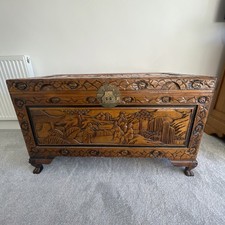 Hand Carved Oriental Scene