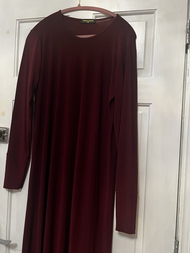 Burgundy plain abaya - plain, size
