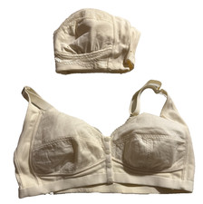 FHTECO Bra Pair 2XL Beige Front Snap Enclosure New