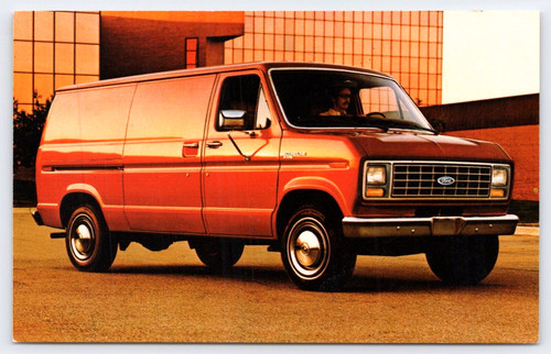 Postcard van ford - ford, econoline