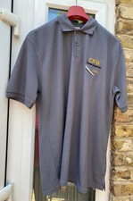 CNW CUSTOM ENGRAVING GREY POLO SHIRT TOP 2XL XXL BNWOT NEW VESPA LAMBRETTA