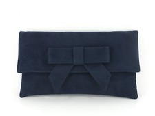 Cute faux suede clutch bag