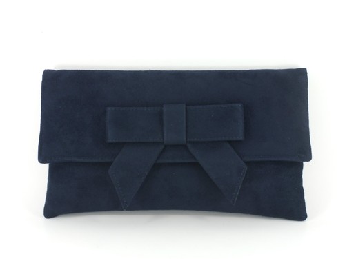 Cute faux suede clutch - , bag