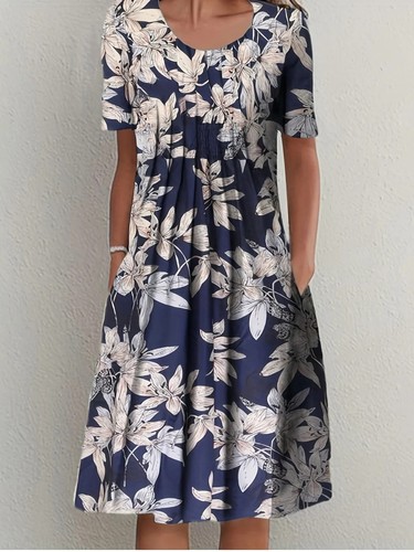 Womens short sleeve boho loose - short,