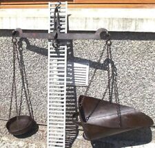 Rare Victorian Hanging Wrought Iron Beam Scales