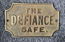 The Definace Safe Plaque (Antique, Reclaimed, Architectural, Salvage)