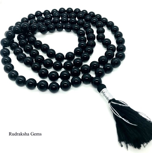 8mm knotted black onyx - 8mm,