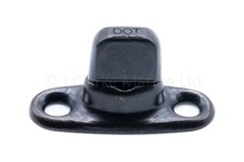 DOT Black Turnbutton 6mm 2 hole base stud boat canopy twist fastener turnbuckle