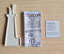 Vintage British Telecom DIY Cabling Tool + Instructions Leaflet ~ BT